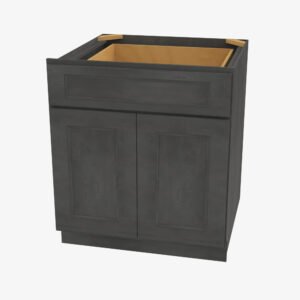 AA-B24B Double Door 24 Inch Base Cabinet | Blaze Black Shaker