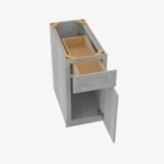 AN-B12 Single Door Cabinets 12 Inch Base Cabinet | Nova Light Grey Shaker