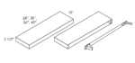 AA-FLS30-Black Floating Shelves