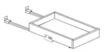 AE-27RT-DR Roll Out Tray with Dove Tail Drawer Box | TSG  Estate Brown Shaker