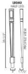 CZ-POLE28-B3 Trimmable Half Decor Leg Including WF3 | TSG  Townplace Cerema