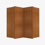 PR-WSQ2436 24 Inch Easy Reach Wall Corner Cabinet | Petit Brown
