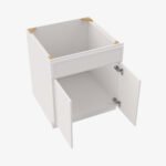 PW-SB30B Double Door 30 Inch Sink Base Cabinet | Petit White